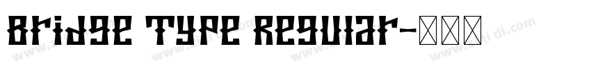 Bridge Type Regular字体转换